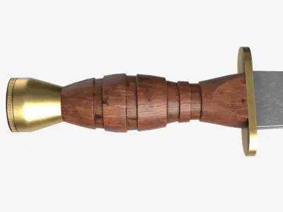 Florin Knife WW2 worn Low-poly 3D model