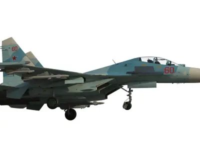 Su-27UB Flanker C 3D model