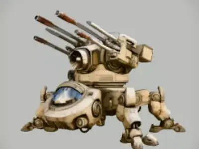 X-7R Heavy Spider Tank 3D model