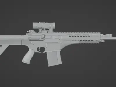 Turkish MKEK MPT Infantry Rifle Pack with ASELSAN A950 Low-poly 3D model