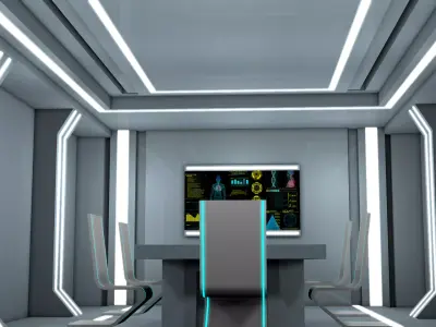 Sci Fi  Office Interior 3D model