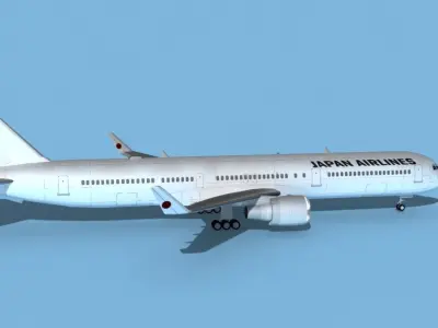 Boeing 767-400 Japan Air Lines 3D model