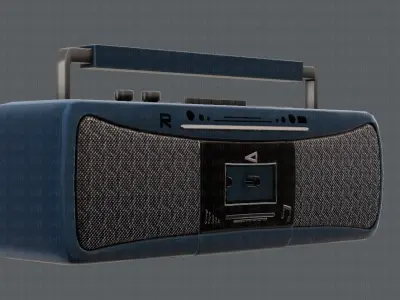 Radio V01 Low-poly 3D model