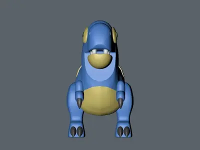 Bluey Velociwaptor Toy Low-poly 3D model
