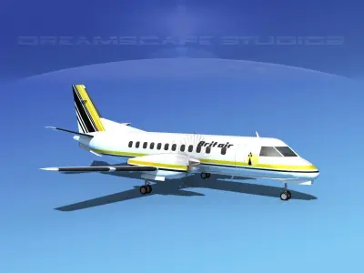 SAAB SF340 Brit Air 3D model