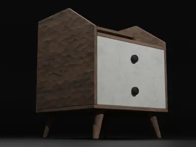 Modeern BedSide Drawer Free 3D model