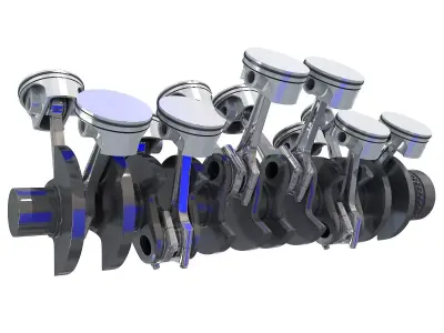 V12 Engine Cylinders 3D model