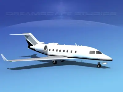 Bombardier Challenger CL-605 V04 3D model