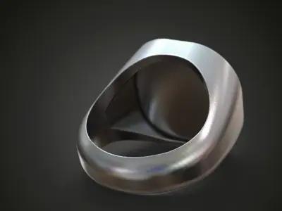 Signet ring Tiger Face Free 3D print model