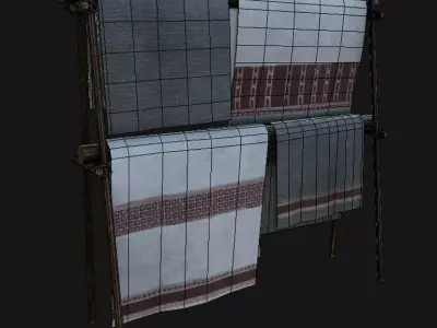 Carpet stall low poly 3d model  Free low-poly 3D model