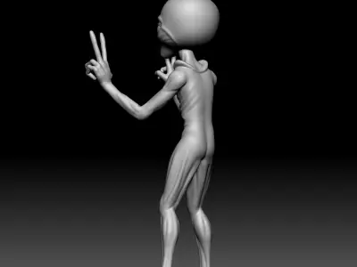 Alien Statue - 0230 3D print model