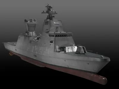 Israeli Navy Saar 6 class corvette Low-poly 3D model