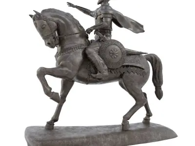 Realistic 3d model of the monument of Amir Temur 3D model