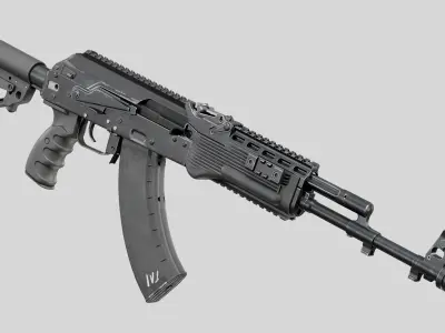 AK-203 Low-poly 3D model