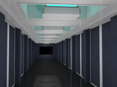 Hallway Free low-poly 3D model