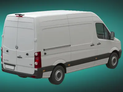 VW CrafterVan 2011 L2H2 3D model