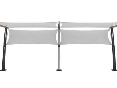 Outdoor White Awnings 3D model