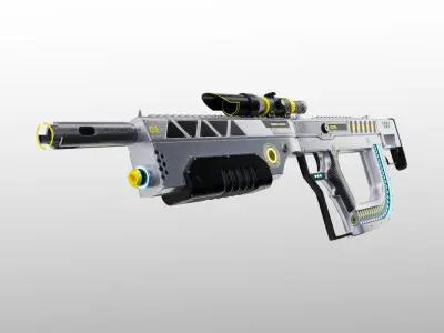 X Sniper Low-poly 3D model