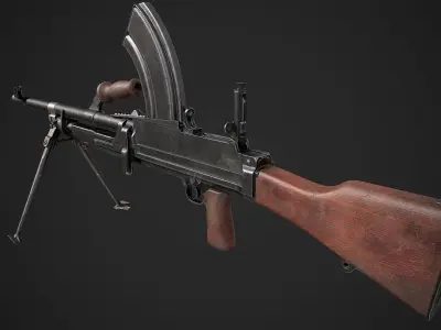 Bren Mk II LMG Low-poly 3D model
