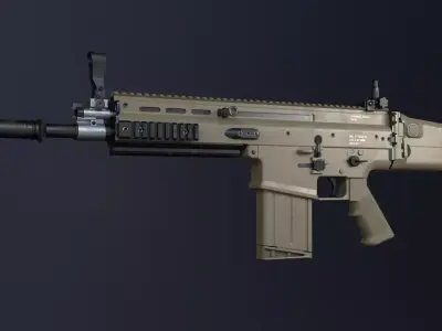 SCAR-H Assault Rifle 3D model