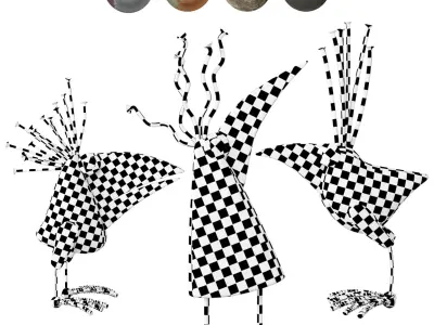 Decorative Birds Sculptures Vol-5 3D model