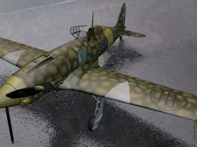 Macchi Mc-202 Folgore 3D model