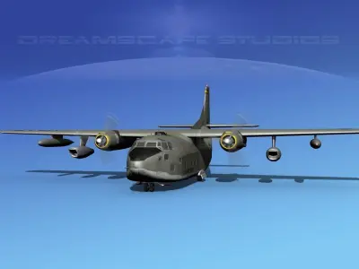 Fairchild C-123K Provider V03 3D model