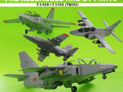 Aermachi T-345A M-345A TWINS PACK V3 3D print model