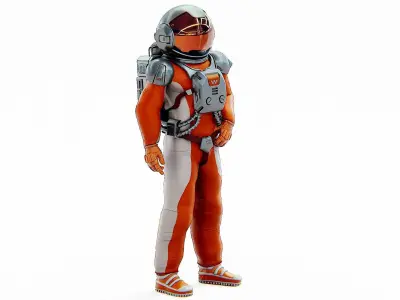 ASTRONAUT V-4  Rigged for Unreal Engine - Unity - MIXAMO  3D model