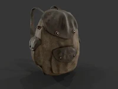 Backpack 4 Low-poly 3D model