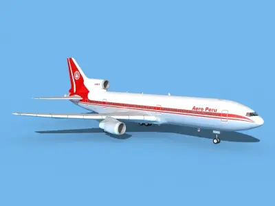Lockheed L-1011 TriStar Aero Peru 3D model