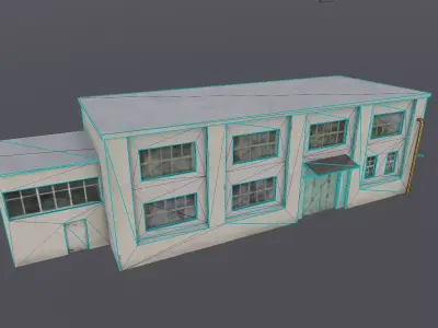 Industrial Building Free low-poly 3D model