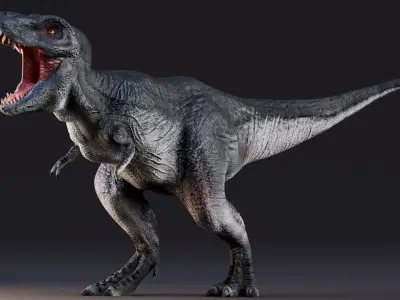 Low poly Realistic - Dinosaur Pack Low-poly 3D model