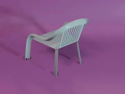 plastic chair Low-poly 3D model purchase