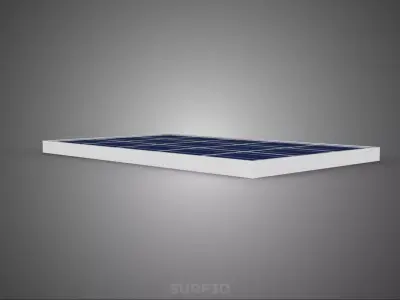RECTANGULAR SOLAR CELL PHOTOVOLTAIC PANEL RENEWABLE SUN ENERGY 3D model
