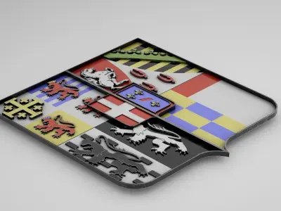 German Cruiser Prinz Eugen Coat of Arms 3D model