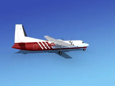 Fokker 50 Corporate 3 3D model