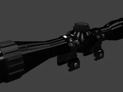Rifle Scope Gun Attachment Free 3D model