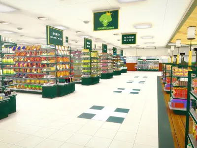 Japanese Supermarket 3D model purchase