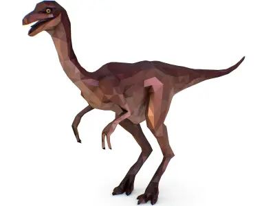 Dinosaur Gall Lowpoly Art Style Animal Low-poly 3D model