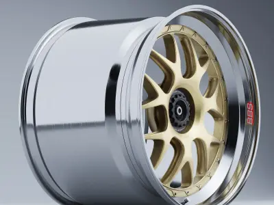 BBS WHEELS - E07 Centerlock Low-poly 3D model