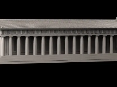 Parthenon greek temple 3D model
