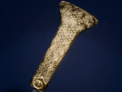 Dagger gold snake Free low-poly 3D model