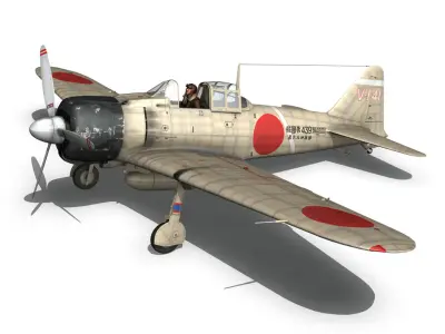 Mitsubishi A6M2 Zero - Tainan Air Group 3D model