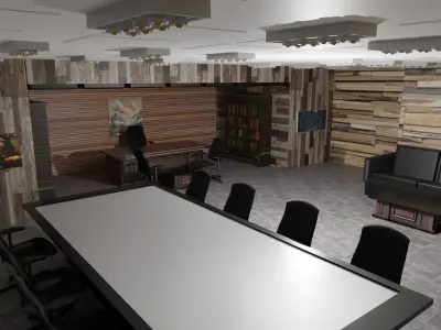 Boss Office Low-poly 3D model
