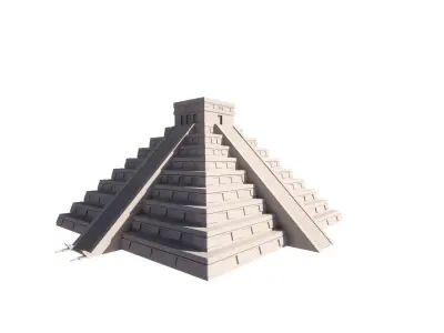 Zigurat ancient pyramid-Ziggurat Temple 3D model