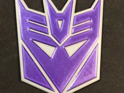 Transformers Decepticon Emblem Coaster 3D print model