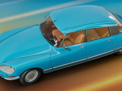 Citroen DS Low-poly 3D model