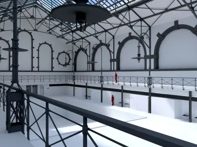 Swimming Pool Charlottenburg Low-poly 3D model