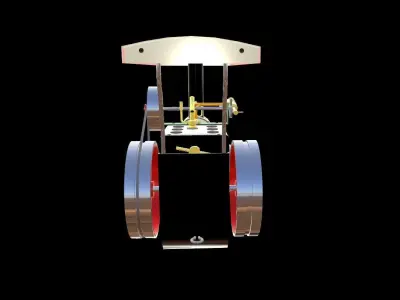 Mamod Steam Tractor Low-poly 3D model